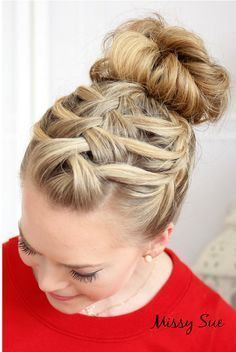 chignon-avec-tresse-collee-90_17 Chignon avec tresse collée