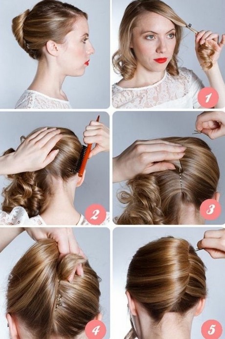  Tuto  coiffure chignon  haut